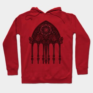 Black Gothic Cathedral Window Hoodie